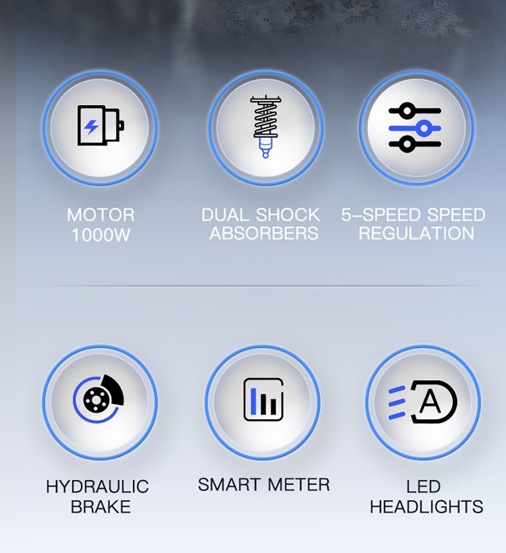 BURCHDA R5 Pro Folding Electric Bike 26*4.0 Inch Fat Tire 1000W Motor 50Km/h Max Speed 48V 15Ah Battery For 60km Range Double Shock Absorbers - Grey 11 BURCHDA R5 Pro Folding Electric Bike 26*4.0 Inch Fat Tire 1000W Motor 50Km/h Max Speed 48V 15Ah Battery For 60km Range Double Shock Absorbers - Grey -rockbros-shop BURCHDA R5 Pro Electric Bike 26 4 0 inch Tire Grey 518790 1