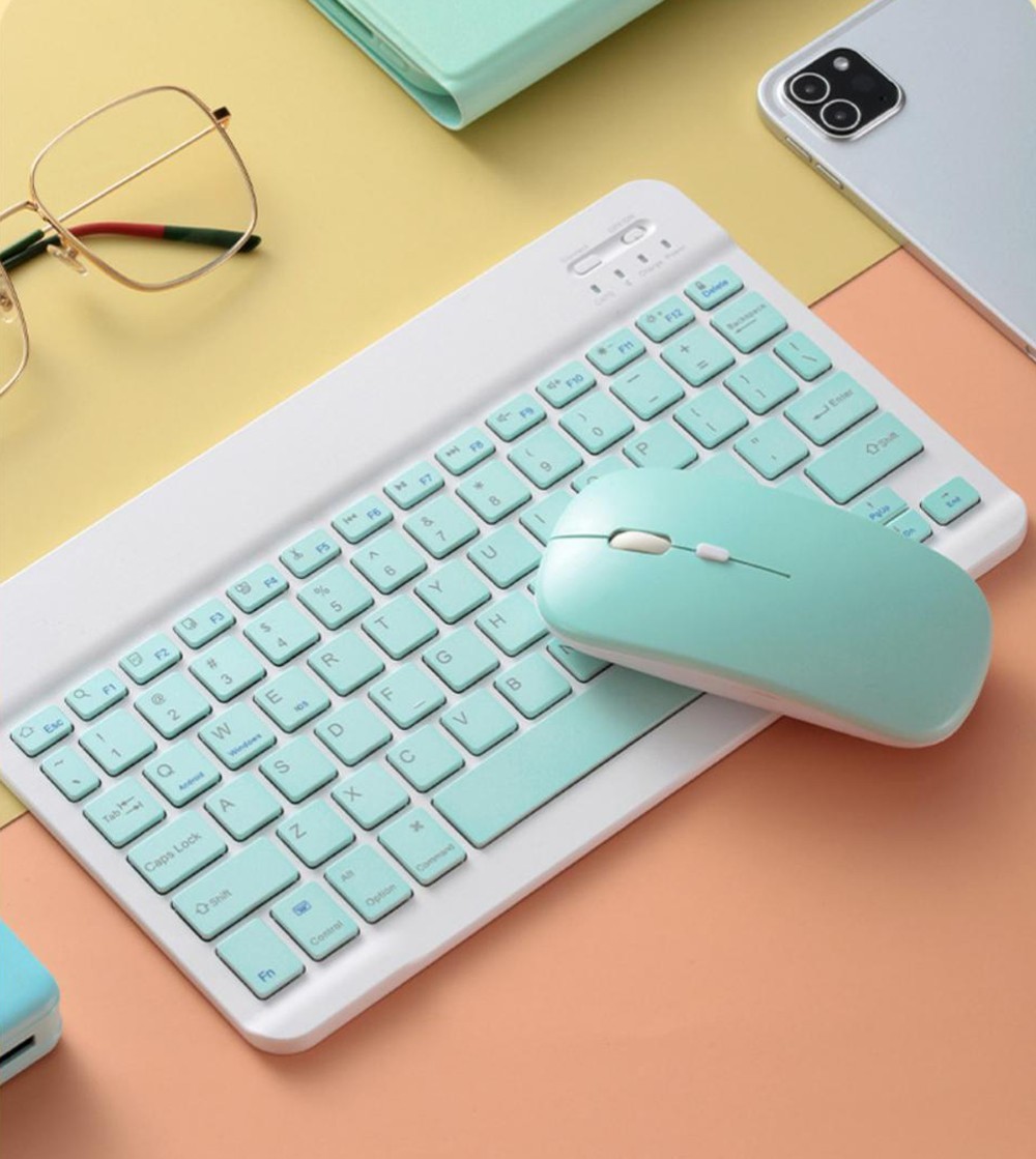 Bluetooth Wireless Keyboard Mouse Set Black