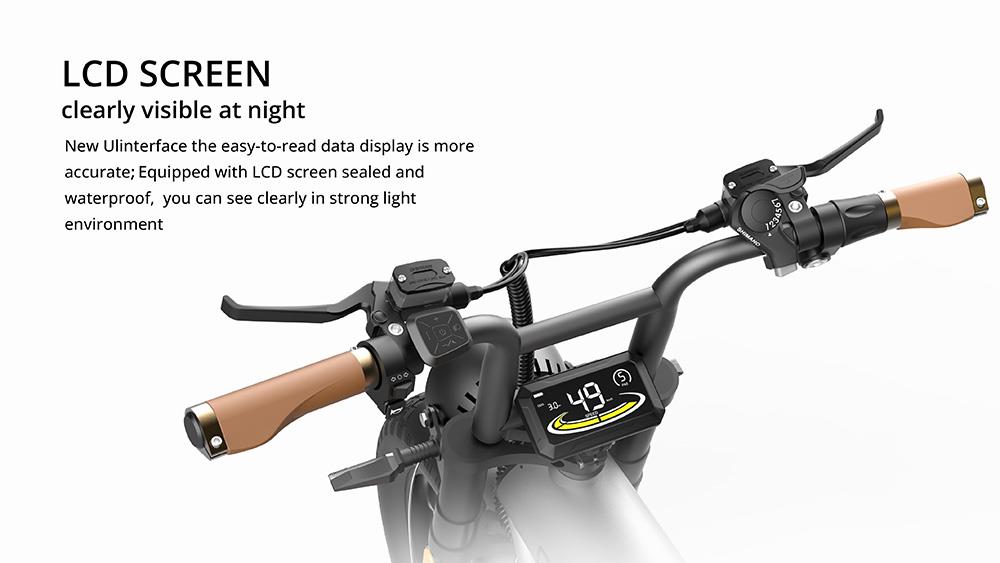 COSWHEEL CT20 Electric Mountain Bike 20*5.0 Inch All-terrain Fat Tire, 750W Brushless Motor 45km/h Max Speed 48V 25Ah Battery 150kg Load -rockbros-shop COSWHEEL CT20 Electric Bike 20 5 0 All terrain Tire 518575 4