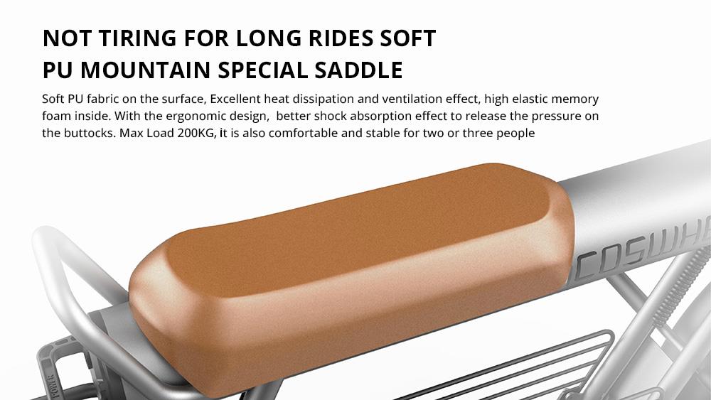 COSWHEEL CT20 Electric Mountain Bike 20*5.0 Inch All-terrain Fat Tire, 750W Brushless Motor 45km/h Max Speed 48V 25Ah Battery 150kg Load -rockbros-shop COSWHEEL CT20 Electric Bike 20 5 0 All terrain Tire 518575 7