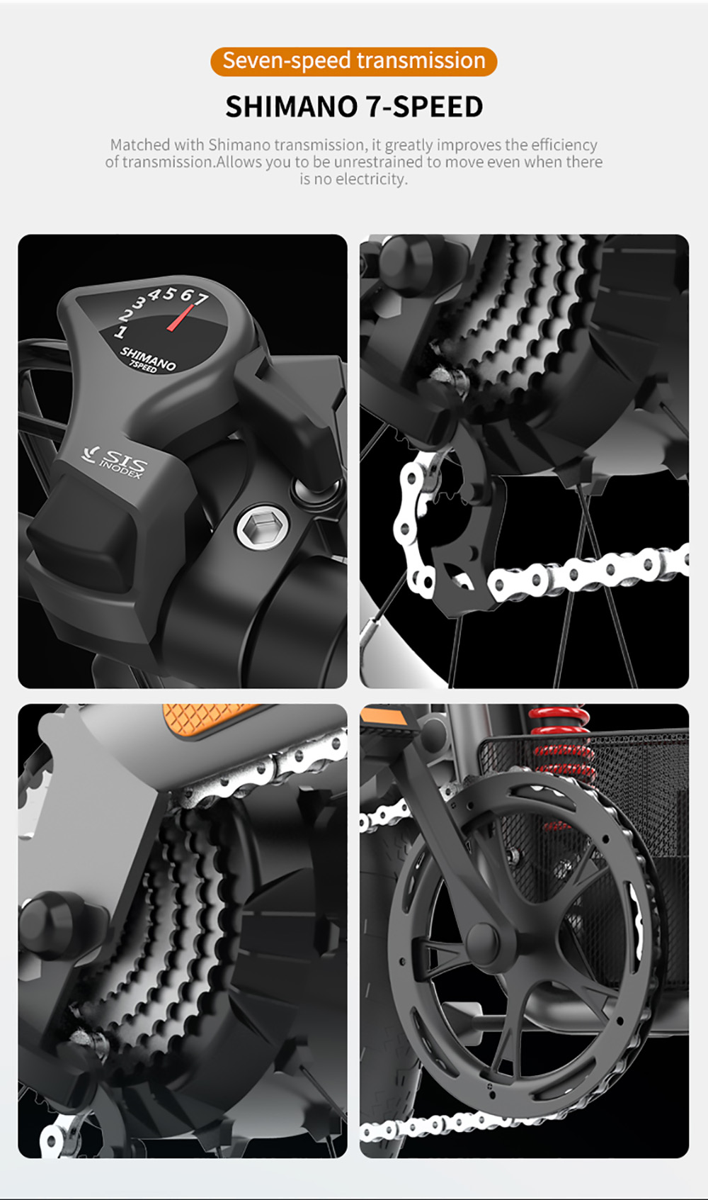 COSWHEEL T20R All-Terrain E-Bike, 20*4.0'' Tires, 750W Brushless Motor 45km/h Max Speed, 20Ah Battery 150kg Load -rockbros-shop COSWHEEL T20R All Terrain E Bike 518573 5