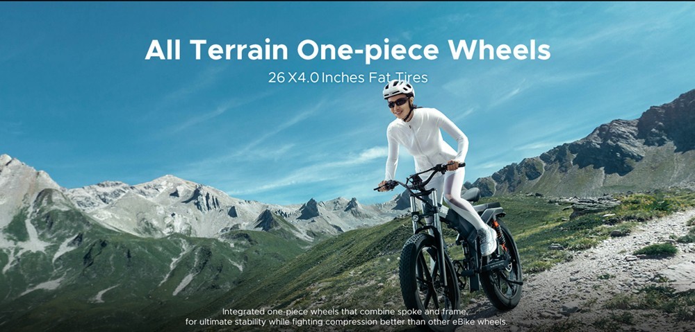 ENGWE X26 Electric Bike 26*4.0 Inch Fat Tires 50Km/h Max Speed 48V 1000W Motor 19.2Ah & 10Ah Dual Batteries For 100KM Range 150KG Max Load Triple Suspension System Shimano 8-Speed Gear Dual Hydraulic Disc Brake For All-Terrain Roads Mountain E-Bike -rockbros-shop ENGWE X26 Electric Bike 48V 1000W Motor 19Ah 7 5Ah Dual Battery 518813 7