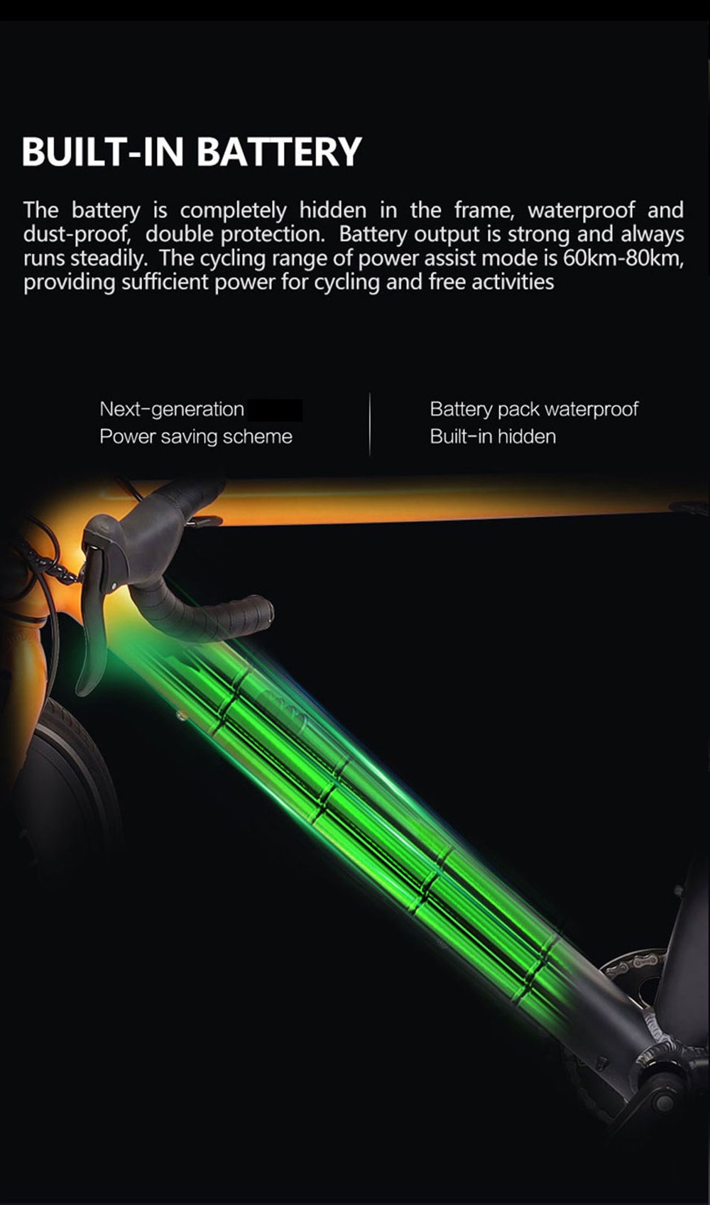 GOGOBEST R2 Electric City Road Bike 700C*32C Tires 36V 250W Motor 32Km/h Max Speed 36V 9.6Ah Battery For 60-80KM Range 100kg Load SHIMANO 7-Speed Gears - Green 11 GOGOBEST R2 Electric City Road Bike 700C*32C Tires 36V 250W Motor 32Km/h Max Speed 36V 9.6Ah Battery For 60-80KM Range 100kg Load SHIMANO 7-Speed Gears - Green -rockbros-shop GOGOBEST R2 Electric City Road Bike Green 518590 3