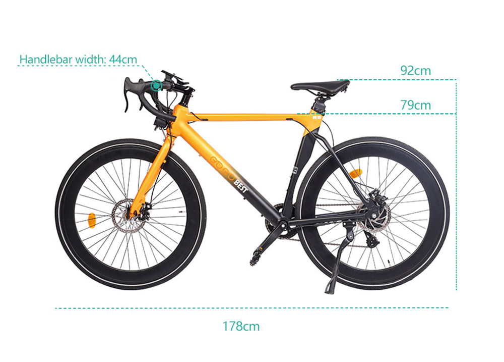 GOGOBEST R2 Electric City Road Bike 700C*32C Tires 36V 250W Motor 32Km/h Max Speed 36V 9.6Ah Battery For 60-80KM Range 100kg Load SHIMANO 7-Speed Gears - Green 16 GOGOBEST R2 Electric City Road Bike 700C*32C Tires 36V 250W Motor 32Km/h Max Speed 36V 9.6Ah Battery For 60-80KM Range 100kg Load SHIMANO 7-Speed Gears - Green -rockbros-shop GOGOBEST R2 Electric City Road Bike Green 518590 8