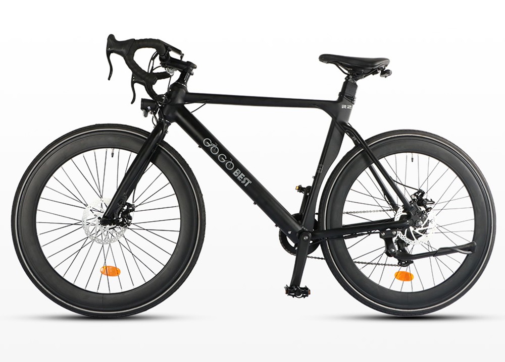 GOGOBEST R2 Electric City Road Bike 700C*32C Tires 36V 250W Motor 32Km/h Max Speed 36V 9.6Ah Battery For 60-80KM Range 100kg Load SHIMANO 7-Speed Gears - Orange -rockbros-shop GOGOBEST R2 Electric City Road Bike Orange 518589 11