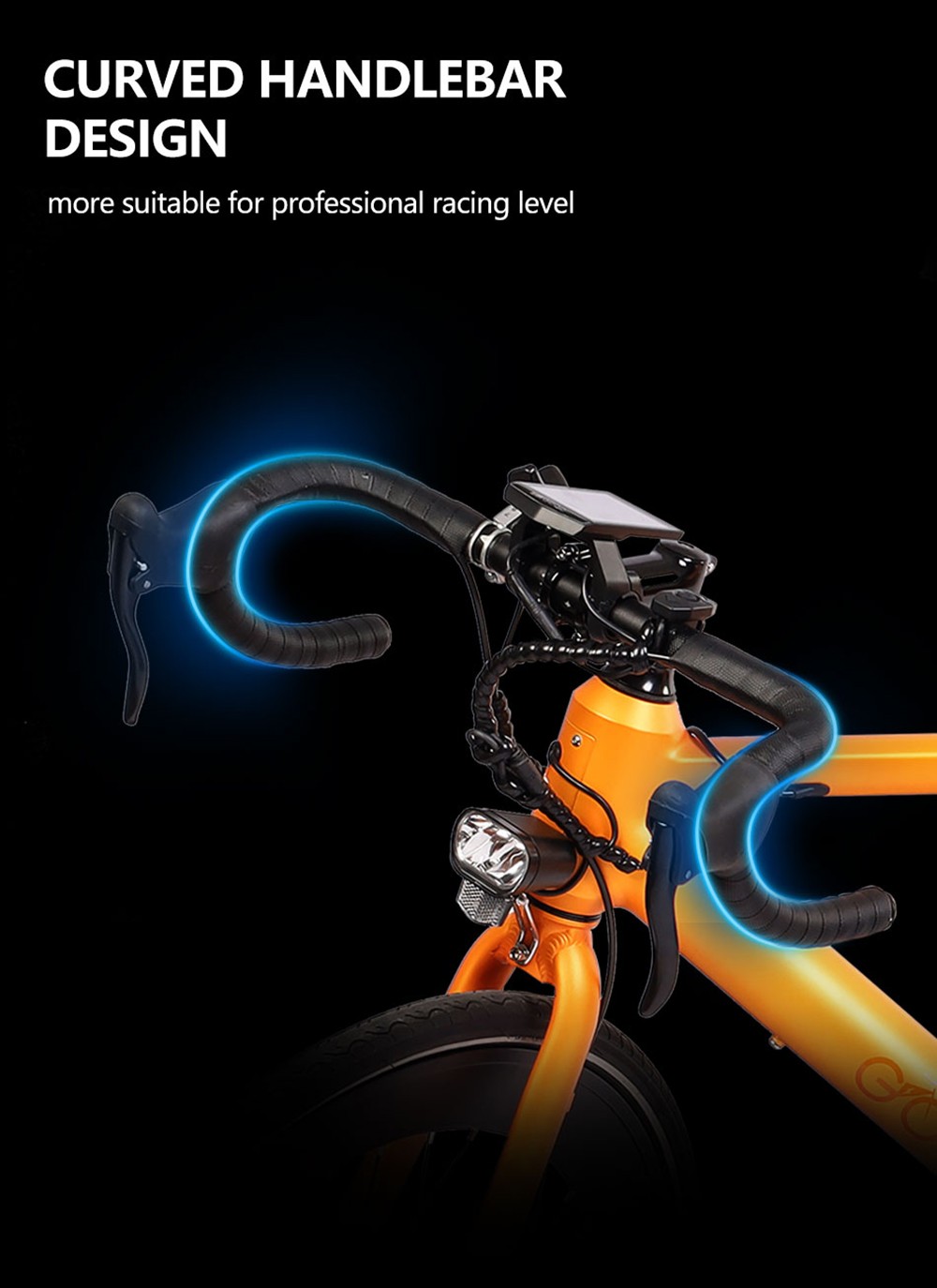 GOGOBEST R2 Electric City Road Bike 700C*32C Tires 36V 250W Motor 32Km/h Max Speed 36V 9.6Ah Battery For 60-80KM Range 100kg Load SHIMANO 7-Speed Gears - Orange -rockbros-shop GOGOBEST R2 Electric City Road Bike Orange 518589 2