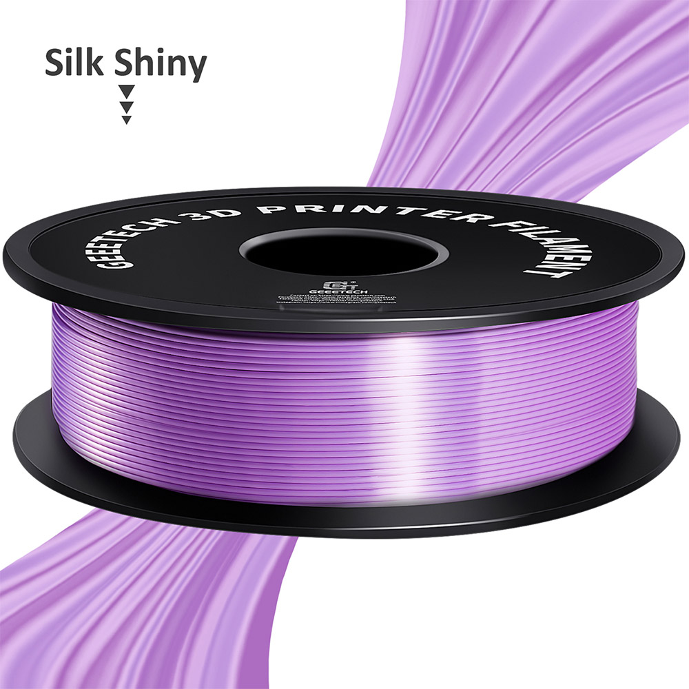 Geeetech Silk PLA Filament For 3D Printer, 1.75mm Dimensional Accuracy +/- 0.03mm 1kg Spool (2.2 Lbs) - Purple 14 Geeetech Silk PLA Filament For 3D Printer, 1.75mm Dimensional Accuracy +/- 0.03mm 1kg Spool (2.2 Lbs) - Purple -Deals Accessories Store Geeetech Silk PLA Filament for 3D Printer Purple 518563 2