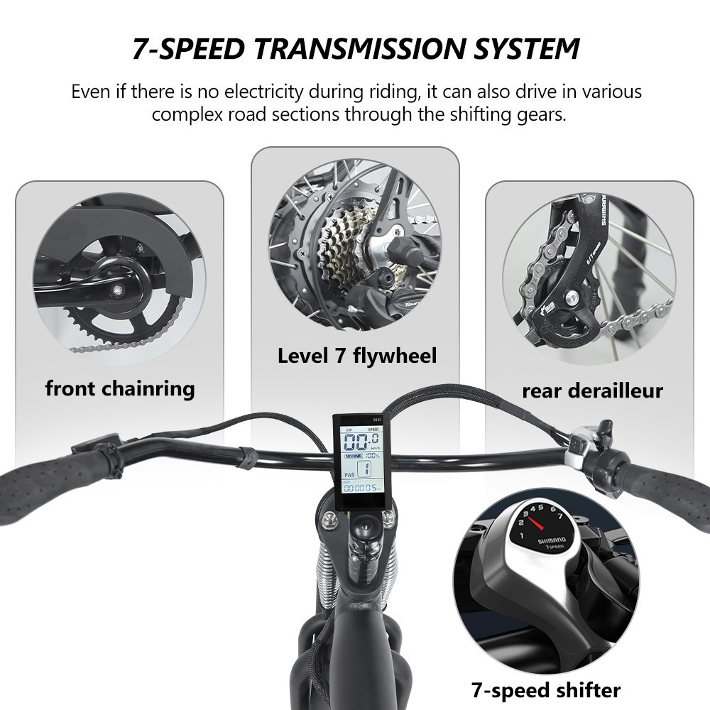 Hidoes B3 Electric Mountain Bike 26*4.0 Inch Off-Road Fat Tires 1200W Brushless Motor 25Km/h Max Speed 48V 17.5Ah Battery For 50-60KM Mileage -rockbros-shop Hidoes B3 Electric Bike 1200W Brushless Motor EU 518649 11