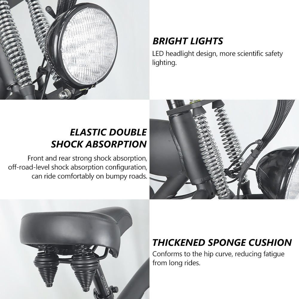 Hidoes B3 Electric Mountain Bike 26*4.0 Inch Off-Road Fat Tires 1200W Brushless Motor 25Km/h Max Speed 48V 17.5Ah Battery For 50-60KM Mileage -rockbros-shop Hidoes B3 Electric Bike 1200W Brushless Motor EU 518649 13