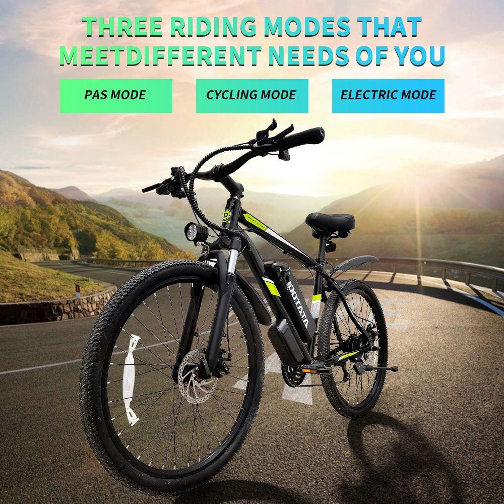 IDOTATA S26-48V Electric Bike 26 Inch Tire 500W Motor 12.8Ah Battery 36Km/h Max Speed, Shimano 21 Speed Gear, 150kg Load -rockbros-shop IDOTATA S26 48V Electric Bike 518843 4
