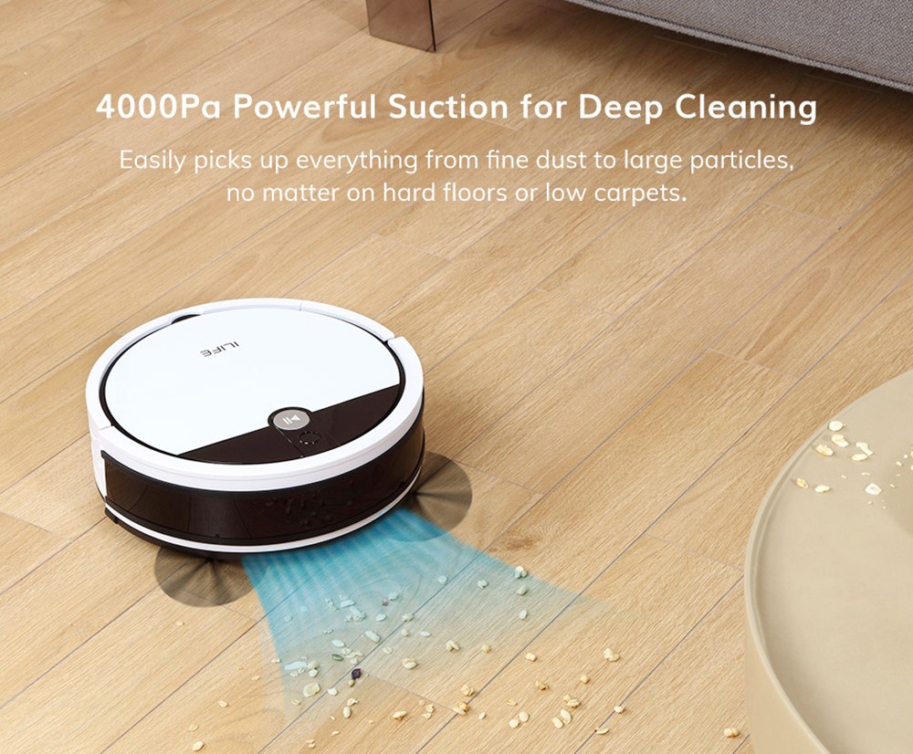 ILIFE V9e Robot Vacuum Cleaner, 4000Pa Suction, 2400mAh Battery, 700ml Dust Tank, APP Control, Alexa Voice Control