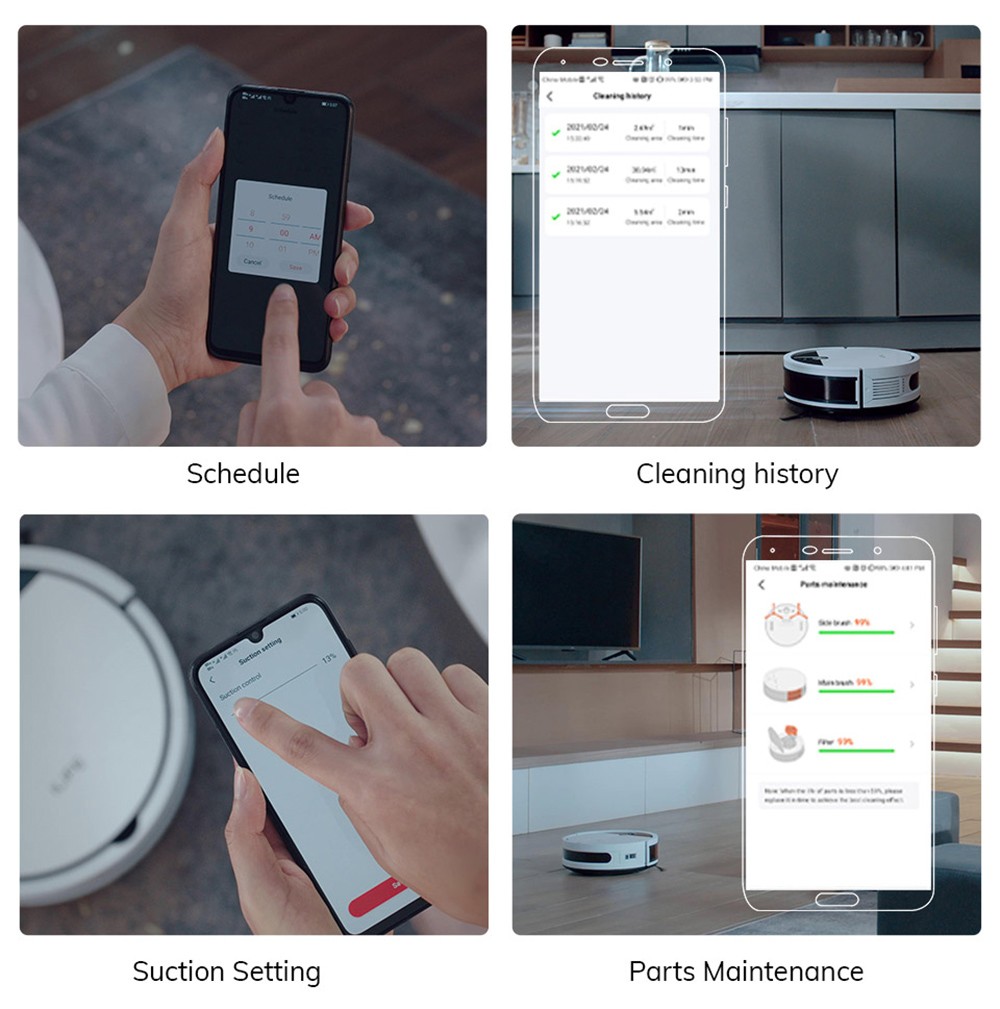 ILIFE V9e Robot Vacuum Cleaner, 4000Pa Suction, 2400mAh Battery, 700ml Dust Tank, APP Control, Alexa Voice Control