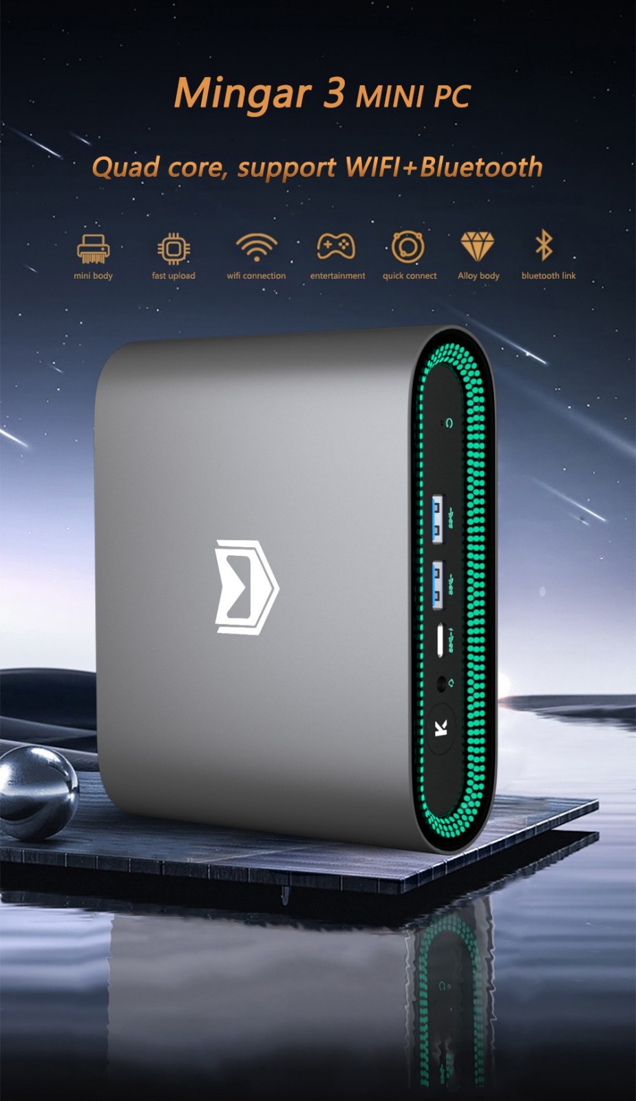 KUU Mingar 3 MINI PC AMD Ryzen 7 3750H Processor Up To 4.0 GHz, 8GB DDR4 512GB SSD, Windows 10, BT5.0, 2.4/5G WiFi -IMOU Sales KUU Mingar 3 MINI PC AMD Ryzen 7 3750H Processor 8 512GB 518805 0