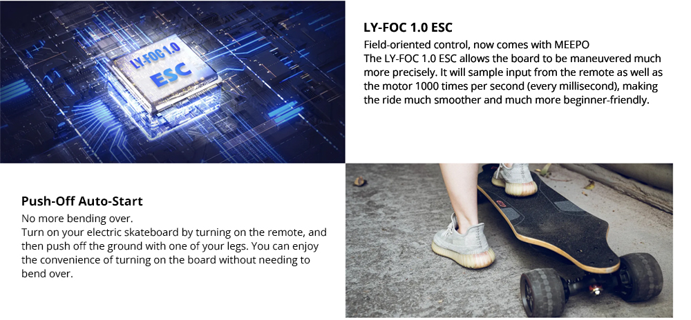 MEEPO Shuffle S ER Electric Skateboard 540W*2 Dual Motor 46Km/h Max Speed 288WH Battery For 30KM Range M4S Remote Control 4 Riding Modes -rockbros-shop MEEPO Shuffle S ER Electric Skateboard 518592 3