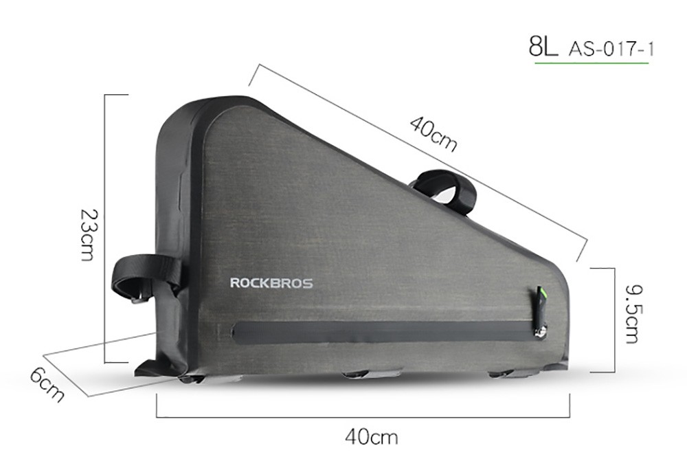 ROCKBROS AS-017 Bicycle Bag Rainproof MTB Road Frame Bag Triangle Pouch Waterproof Caulking Bag - 5L Capacity -rockbros-shop ROCKBROS AS 017 Bicycle Bag Rainproof MTB Road Frame Bag 5L 518668 12