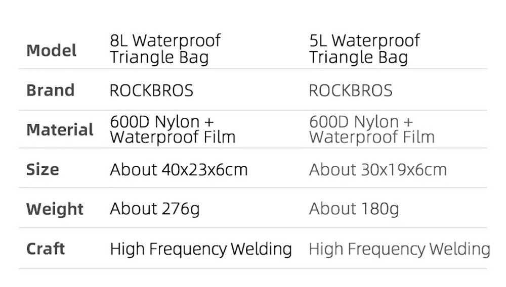 ROCKBROS AS-017 Bicycle Bag Rainproof MTB Road Frame Bag Triangle Pouch Waterproof Caulking Bag - 8L Capacity 20 ROCKBROS AS-017 Bicycle Bag Rainproof MTB Road Frame Bag Triangle Pouch Waterproof Caulking Bag - 8L Capacity -rockbros-shop ROCKBROS AS 017 Bicycle Bag Rainproof MTB Road Frame Bag 8L 518669 14