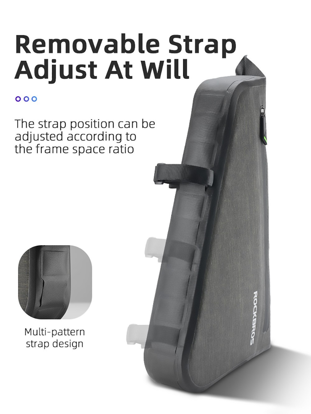 ROCKBROS AS-017 Bicycle Bag Rainproof MTB Road Frame Bag Triangle Pouch Waterproof Caulking Bag - 8L Capacity 11 ROCKBROS AS-017 Bicycle Bag Rainproof MTB Road Frame Bag Triangle Pouch Waterproof Caulking Bag - 8L Capacity -rockbros-shop ROCKBROS AS 017 Bicycle Bag Rainproof MTB Road Frame Bag 8L 518669 5