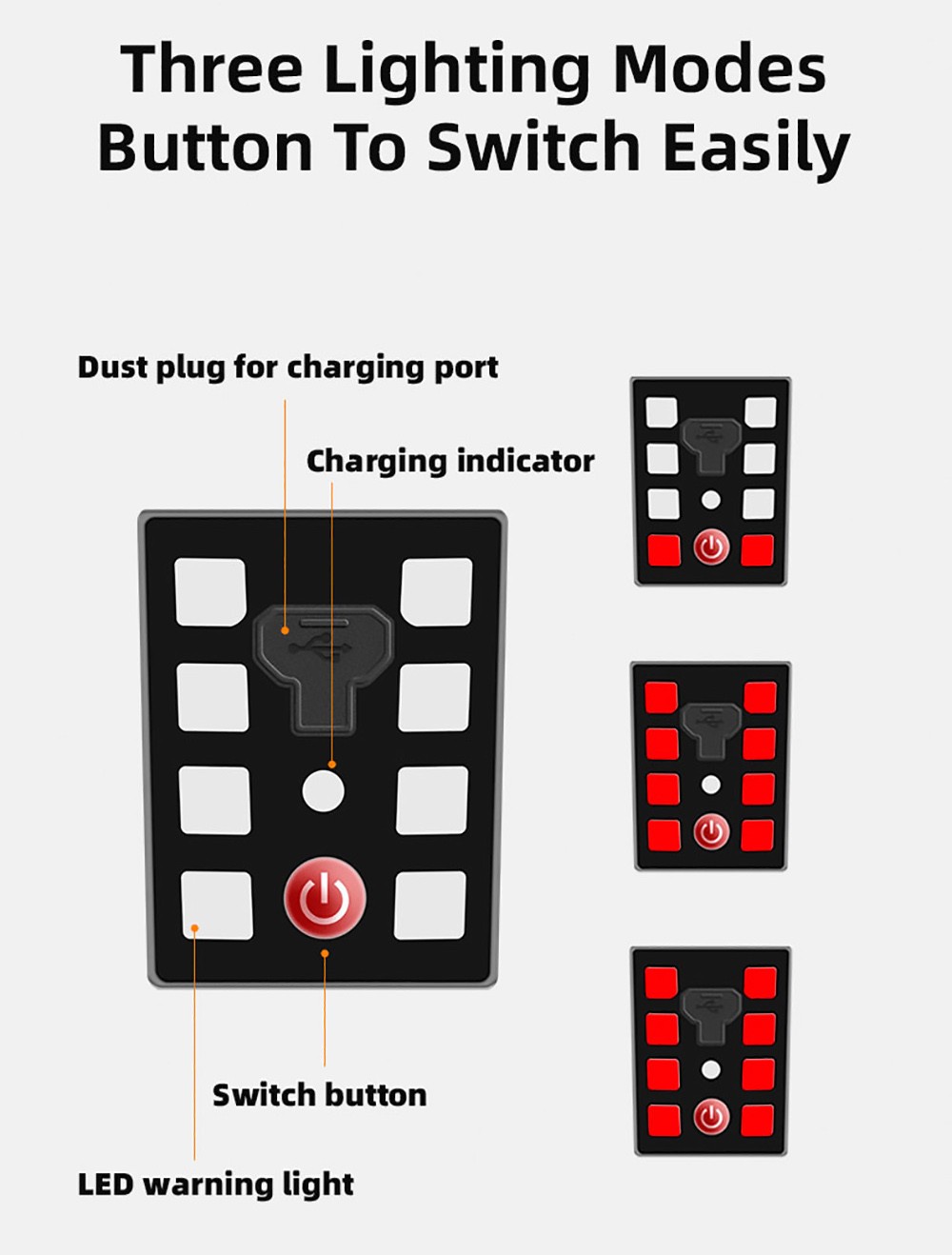ROCKBROS Bicycle Helmet With Integrated Taillight MTB Road Cycling Helmet - White -rockbros-shop ROCKBROS Bicycle Helmet with Integrated Taillight White 518654 10