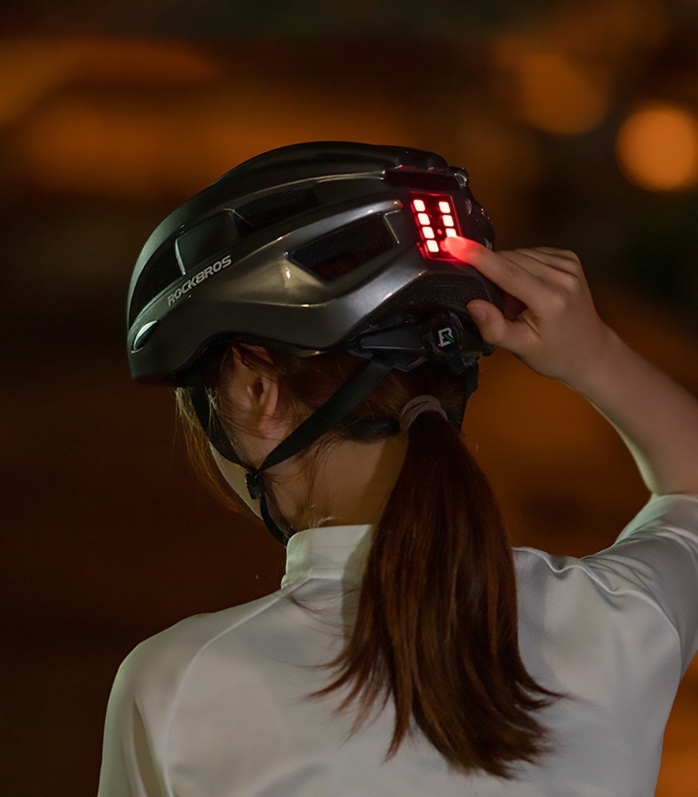 ROCKBROS Bicycle Helmet With Integrated Taillight MTB Road Cycling Helmet - White -rockbros-shop ROCKBROS Bicycle Helmet with Integrated Taillight White 518654 14