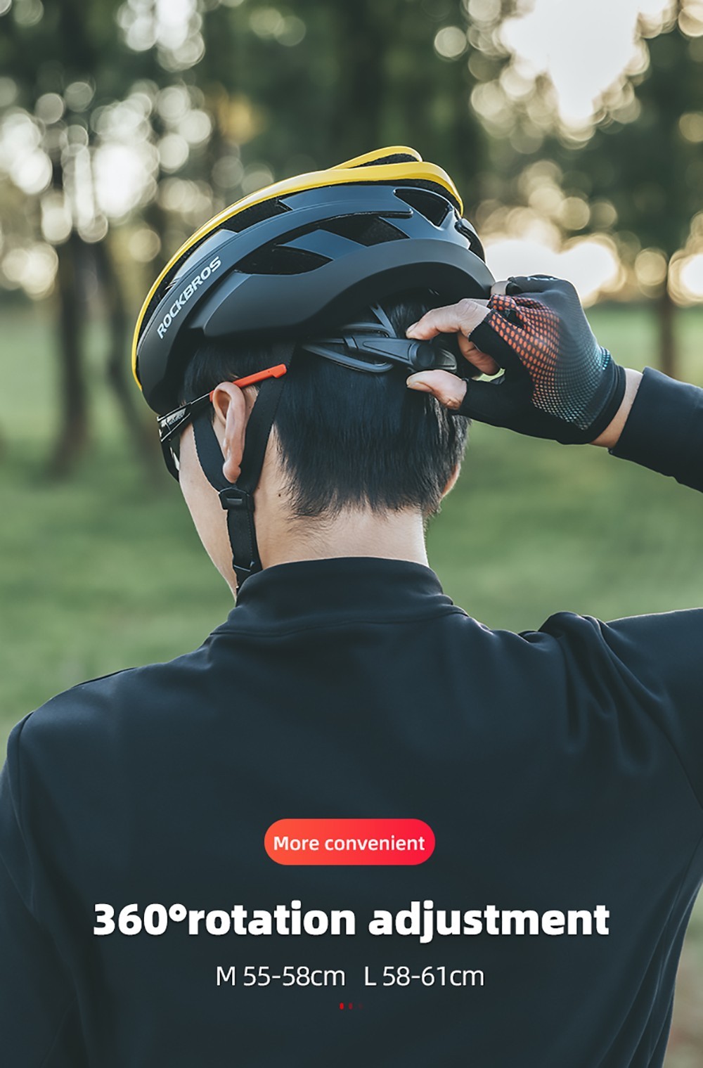 ROCKBROS RB-01 Cycling Helmet Ultralight Road Bike Helmet MTB Scooter Helmet Caps - Yellow L 14 ROCKBROS RB-01 Cycling Helmet Ultralight Road Bike Helmet MTB Scooter Helmet Caps - Yellow L -rockbros-shop ROCKBROS RB 01 Cycling Helmet Yellow L 518661 4