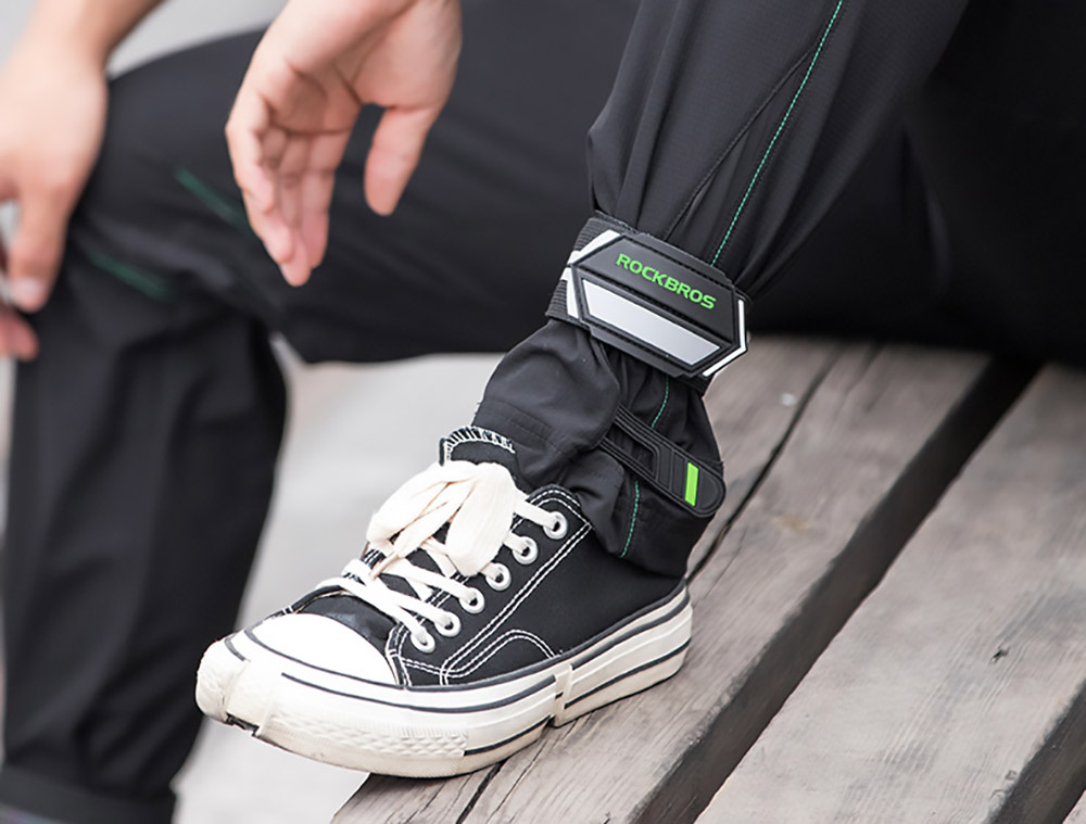 ROCKBROS Reflective Pant Band for Night Running, Cycling, Walking, Adjustable Elastic Safety Gear for Runner - Colorful