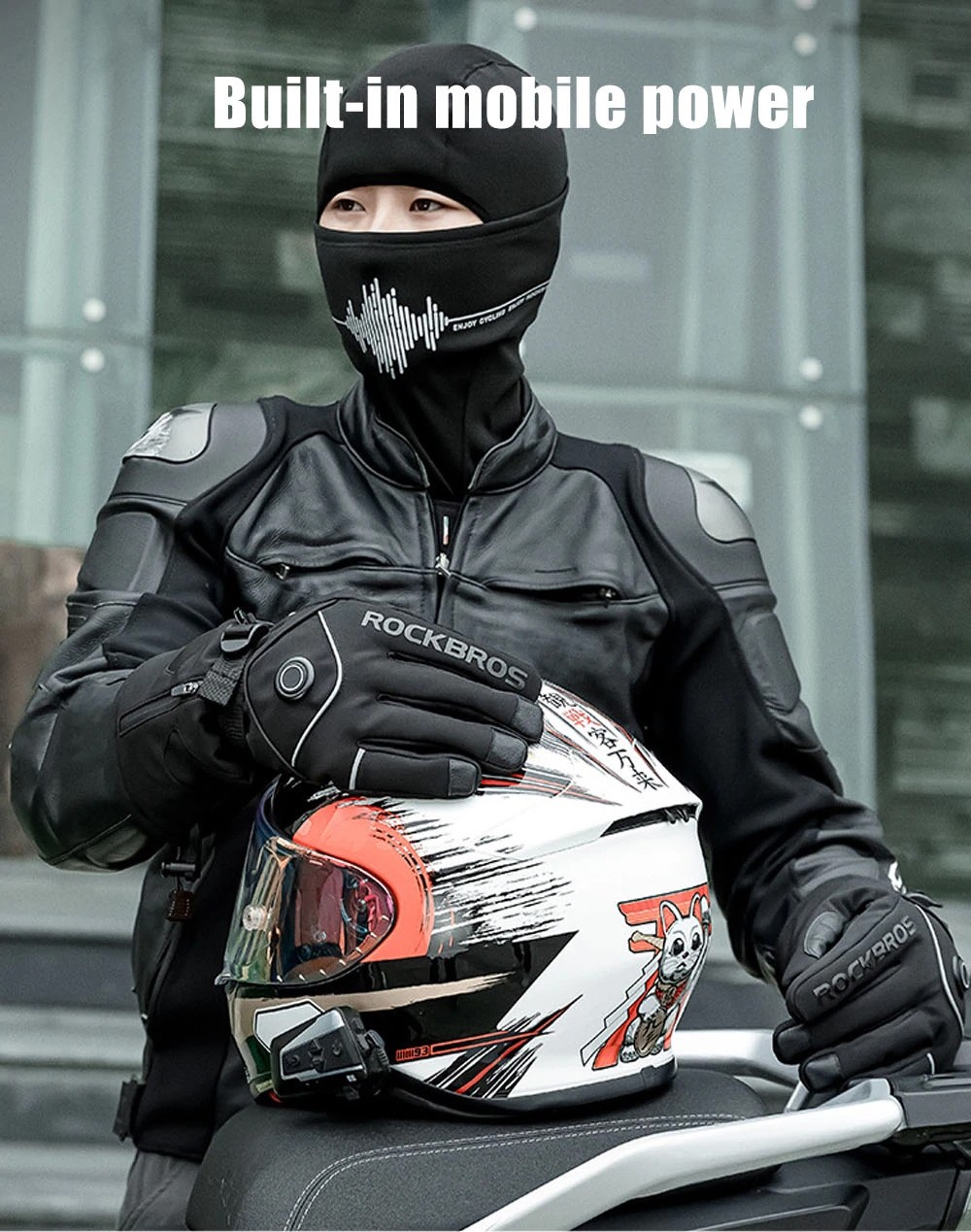 ROCKBROS S278 Heating Gloves For Cycling, Touchscreen Motorcycle Bicycle Breathable Waterproof Gloves - L 15 ROCKBROS S278 Heating Gloves for Cycling, Touchscreen Motorcycle Bicycle Breathable Waterproof Gloves - L