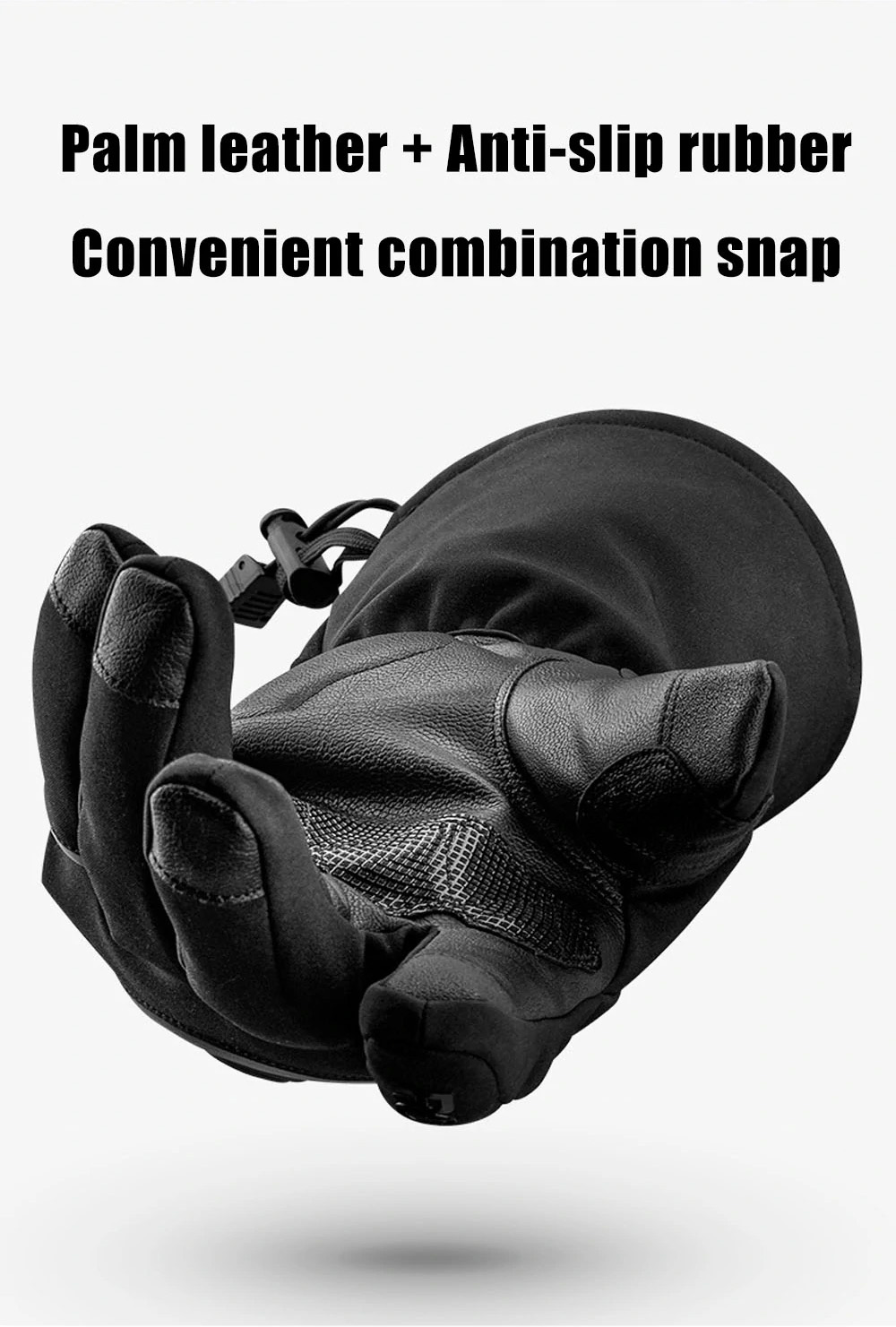 ROCKBROS S278 Heating Gloves for Cycling, Touchscreen Motorcycle Bicycle Breathable Waterproof Gloves - M