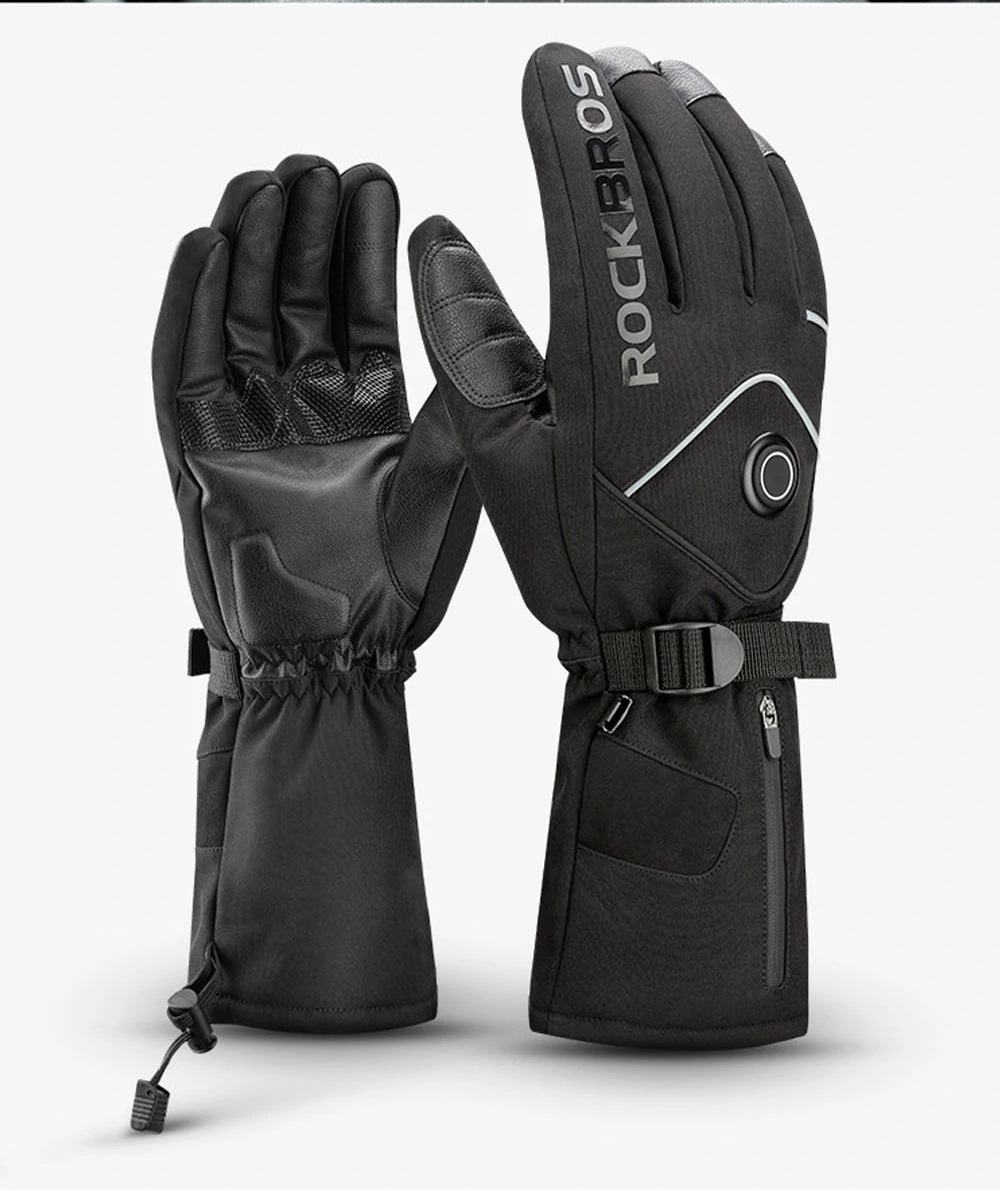 ROCKBROS S278 Heating Gloves for Cycling, Touchscreen Motorcycle Bicycle Breathable Waterproof Gloves - XL
