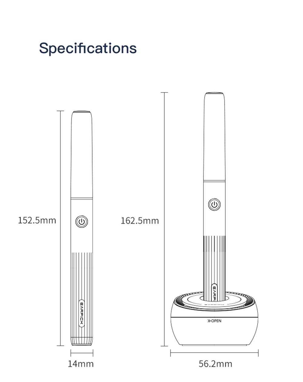 SUNUO FIND A Pro Smart Visual Ear Cleaner Earwax Removal with Storage Base, Acne Squeezing, 5MP HD Camera, 6-Axis Gyroscope, WiFi Connection