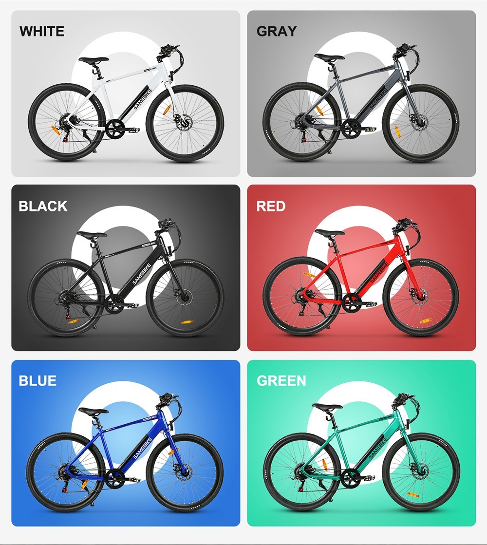 Samebike XWP10 Electric Bike 700*45C KENDA Tires 350W Motor 32Km/h Max Speed 36V 10.4Ah Battery For 40-80KM Range Dual Disc Brakes Shimano 7-Speed Gear App Control - Gray 16 Samebike XWP10 Electric Bike 700*45C KENDA Tires 350W Motor 32Km/h Max Speed 36V 10.4Ah Battery For 40-80KM Range Dual Disc Brakes Shimano 7-Speed Gear App Control - Gray -rockbros-shop Samebike XWP10 Electric Bike Grey 518891 2