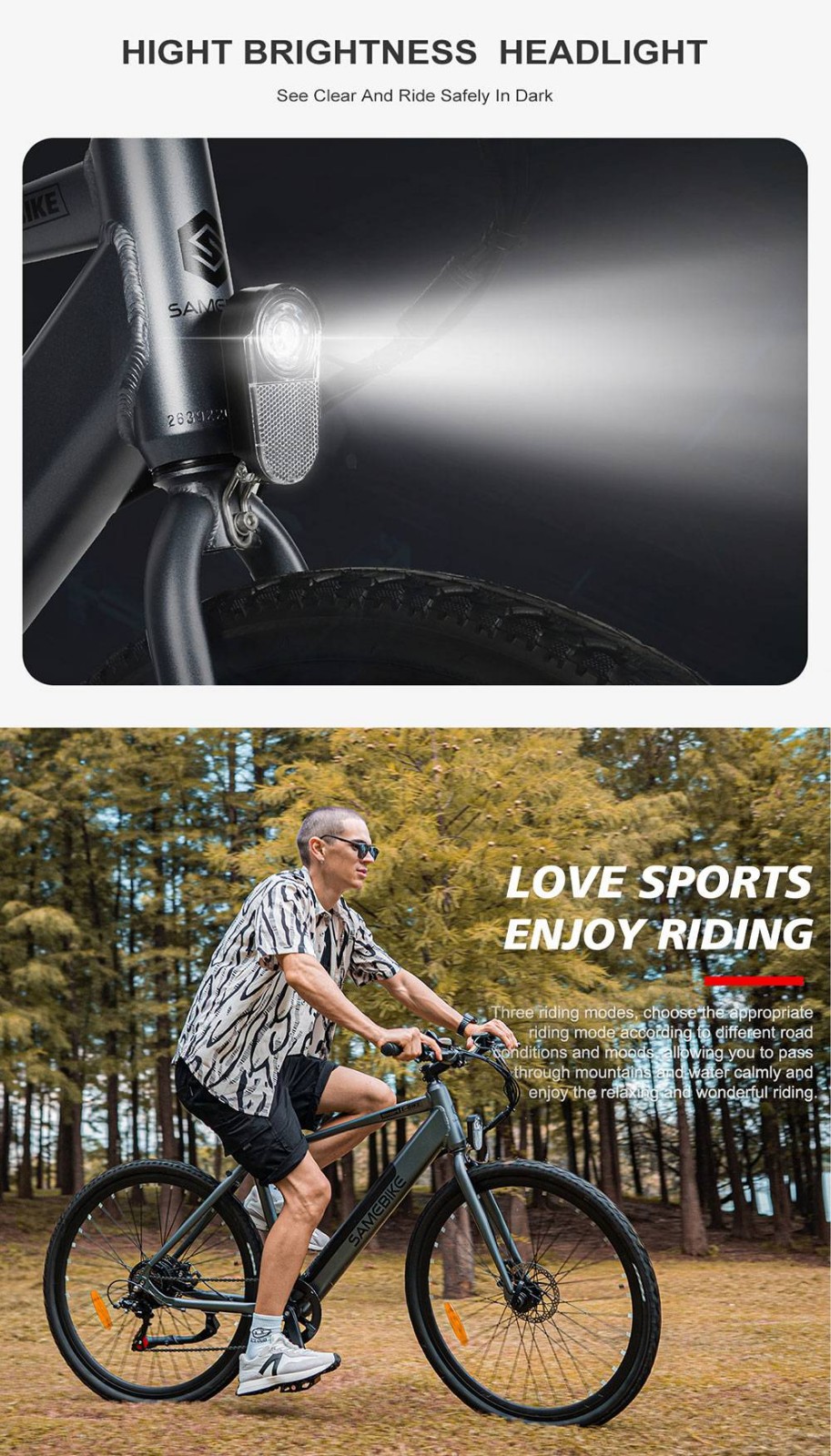 Samebike XWP10 Electric Bike 700*45C KENDA Tires 350W Motor 32Km/h Max Speed 36V 10.4Ah Battery For 40-80KM Range Dual Disc Brakes Shimano 7-Speed Gear App Control - Gray 22 Samebike XWP10 Electric Bike 700*45C KENDA Tires 350W Motor 32Km/h Max Speed 36V 10.4Ah Battery For 40-80KM Range Dual Disc Brakes Shimano 7-Speed Gear App Control - Gray -rockbros-shop Samebike XWP10 Electric Bike Grey 518891 8