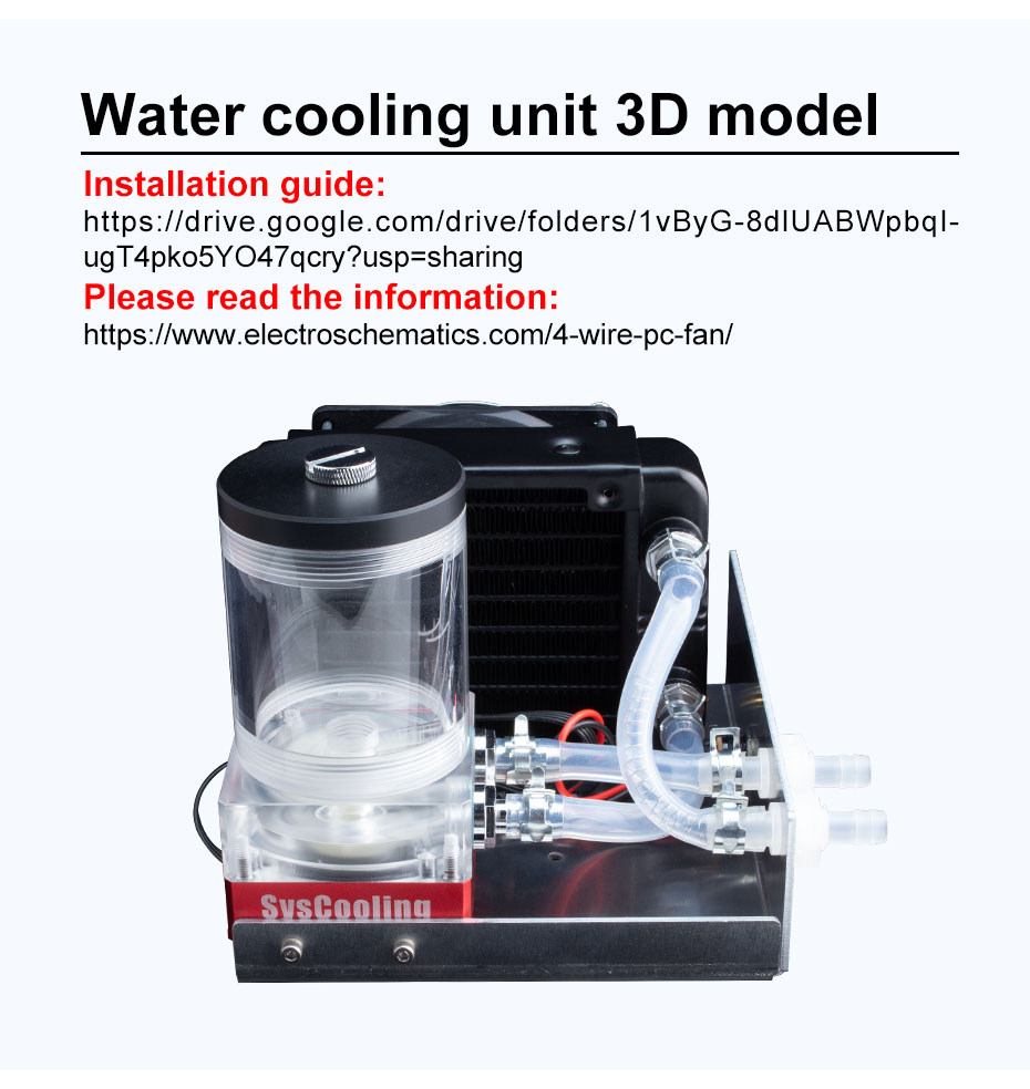 Trianglelab 12V Titan AQUA Water Cooling Kit For Titan Extruder Hotend TEVO 3D Printer -BioloMix Shop Trianglelab 12V Titan AQUA Water Cooling Kit 518774 4