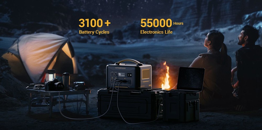 VTOMAN Jump 1500X Portable Power Station, 828Wh LiFePO4 Battery Solar Generator, 1500W Pure Sine Wave AC Output, 12 Ports, 2376Wh Capacity Expandable, LED Light -IMOU Sales VTOMAN Jump 1500X 1500W 828Wh Portable Power Station 518859 9