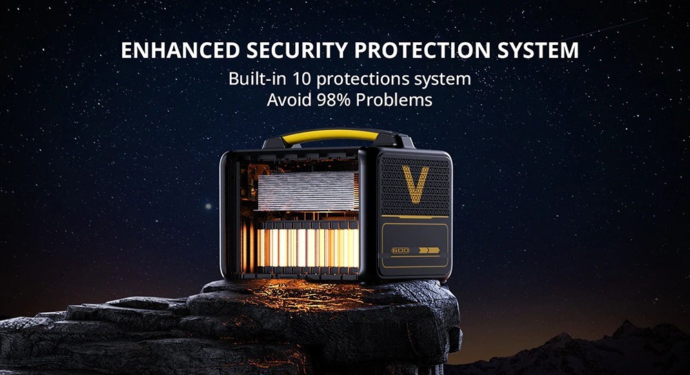 VTOMAN Jump 600 Portable Power Station, 640Wh LiFePO4 Battery Solar Generator, 600W Pure Sine Wave AC Outlets, 9 Ports, 12W LED Light -IMOU Sales VTOMAN Jump 600 640Wh Portable Power Station 518838 2