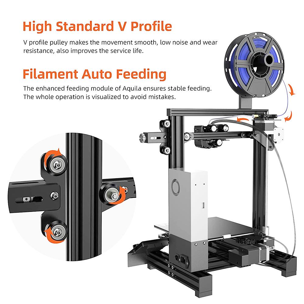 Voxelab Aquila C2 FDM 3D Printer Fast Heating Resuming Printing Color Screen 220x220x250mm