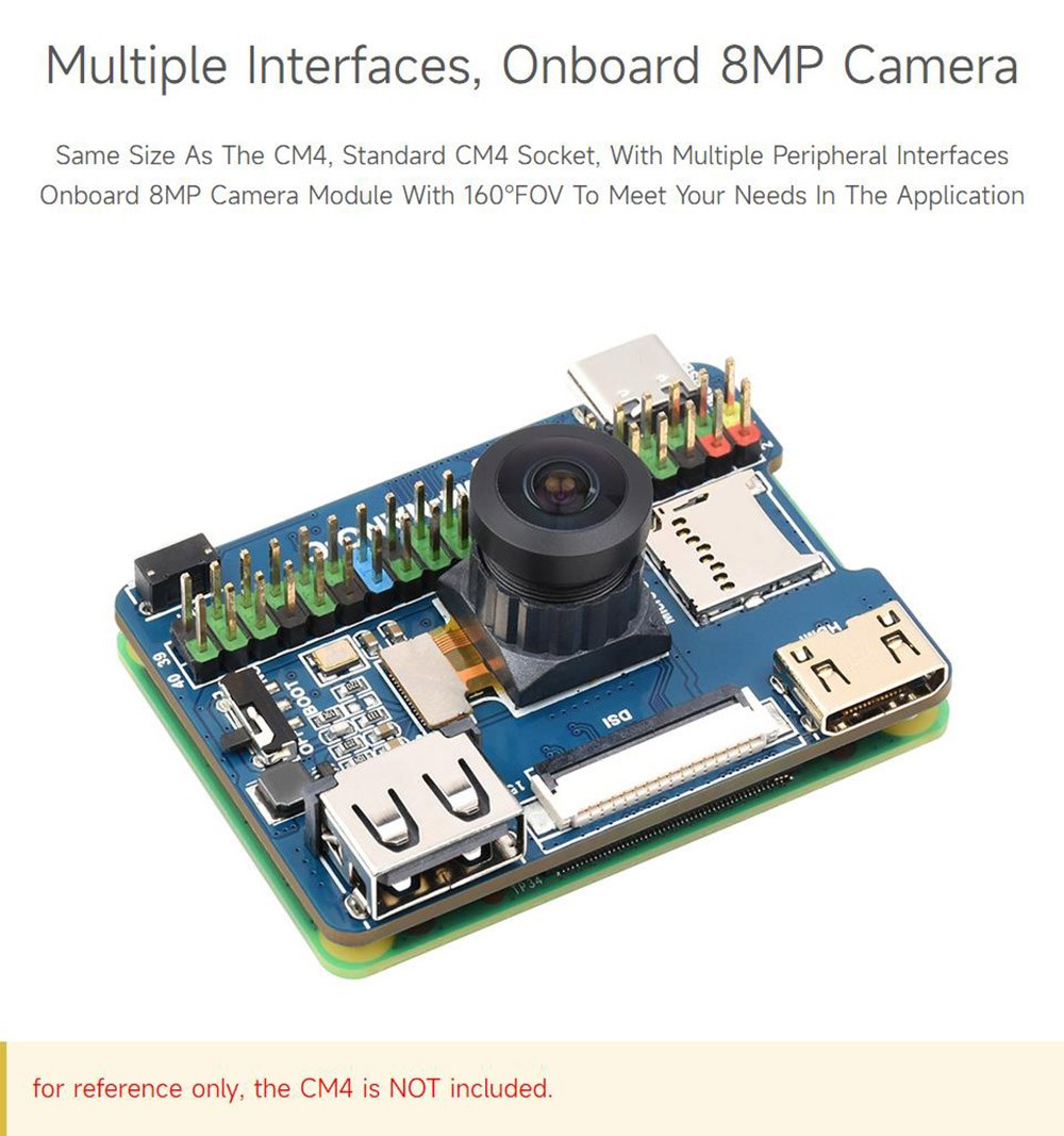 Waveshare Nano Base Board (C) For Raspberry Pi Compute Module 4, Onboard 8MP Camera, 55 X 40mm 15 Waveshare Nano Base Board (C) For Raspberry Pi Compute Module 4, Onboard 8MP Camera, 55 X 40mm -Headphones & Earphones shop Waveshare Nano Base Board C for Raspberry Pi Compute Module 4 518817 2