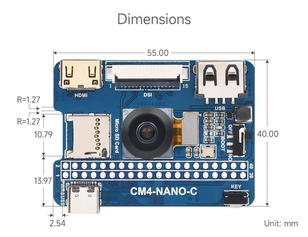 Waveshare Nano Base Board (C) For Raspberry Pi Compute Module 4, Onboard 8MP Camera, 55 X 40mm 18 Waveshare Nano Base Board (C) For Raspberry Pi Compute Module 4, Onboard 8MP Camera, 55 X 40mm -Headphones & Earphones shop Waveshare Nano Base Board C for Raspberry Pi Compute Module 4 518817 5