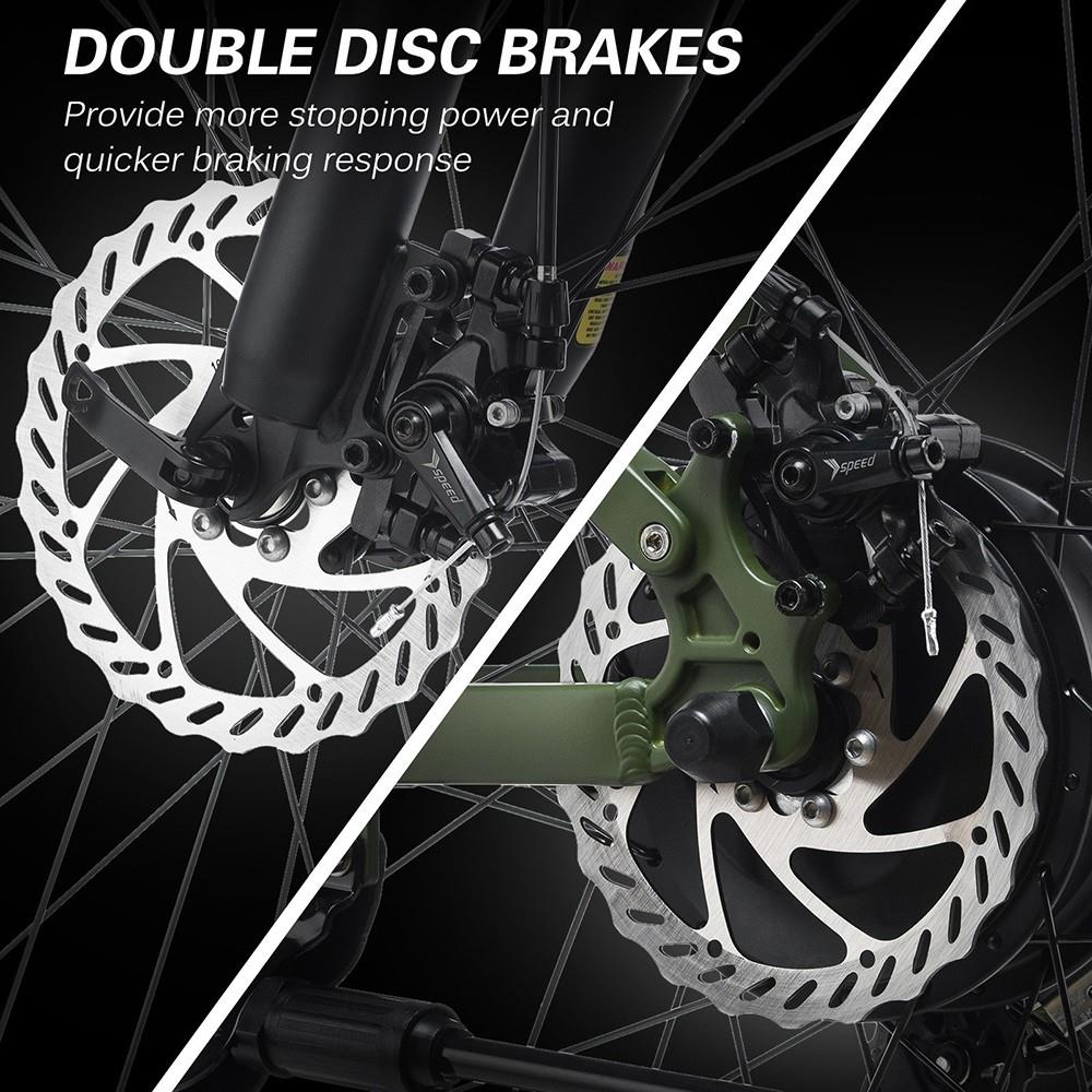 KAISDA K1-V Electric Bike 26 Inch Foldable Mountain Bike 250W Motor 25Km/h Max Speed 36V 10.4Ah Battery 70KM Max Range 120KG Max Load - White