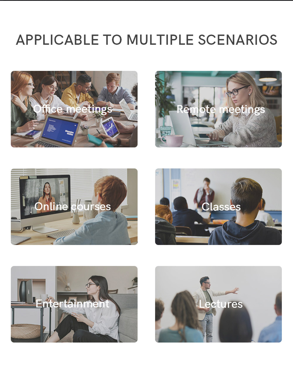 eMeet Luna Lite Computer Speakers with Microphone, Voice AI Noise Cancelling USB Speakerphone, Daisy Chain Conference