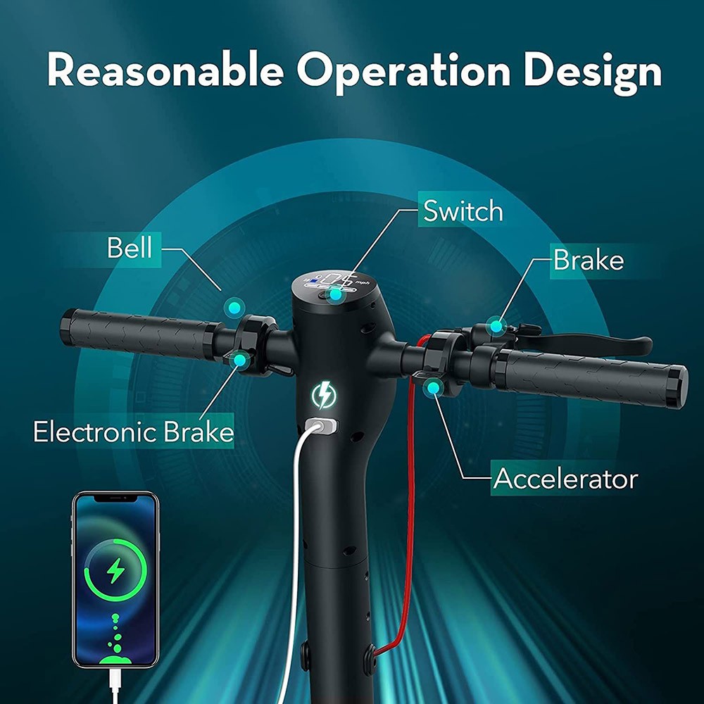 IScooter M5pro Electric Scooter 8.5'' Honeycomb Tire 350W Motor 7.8Ah Battery For 35km Range Front And Rear Shock Absorbers 17 IScooter M5pro Electric Scooter 8.5'' Honeycomb Tire 350W Motor 7.8Ah Battery For 35km Range Front And Rear Shock Absorbers -rockbros-shop iScooter M5pro Electric Scooter 8 5 Honeycomb Tire 518823 3