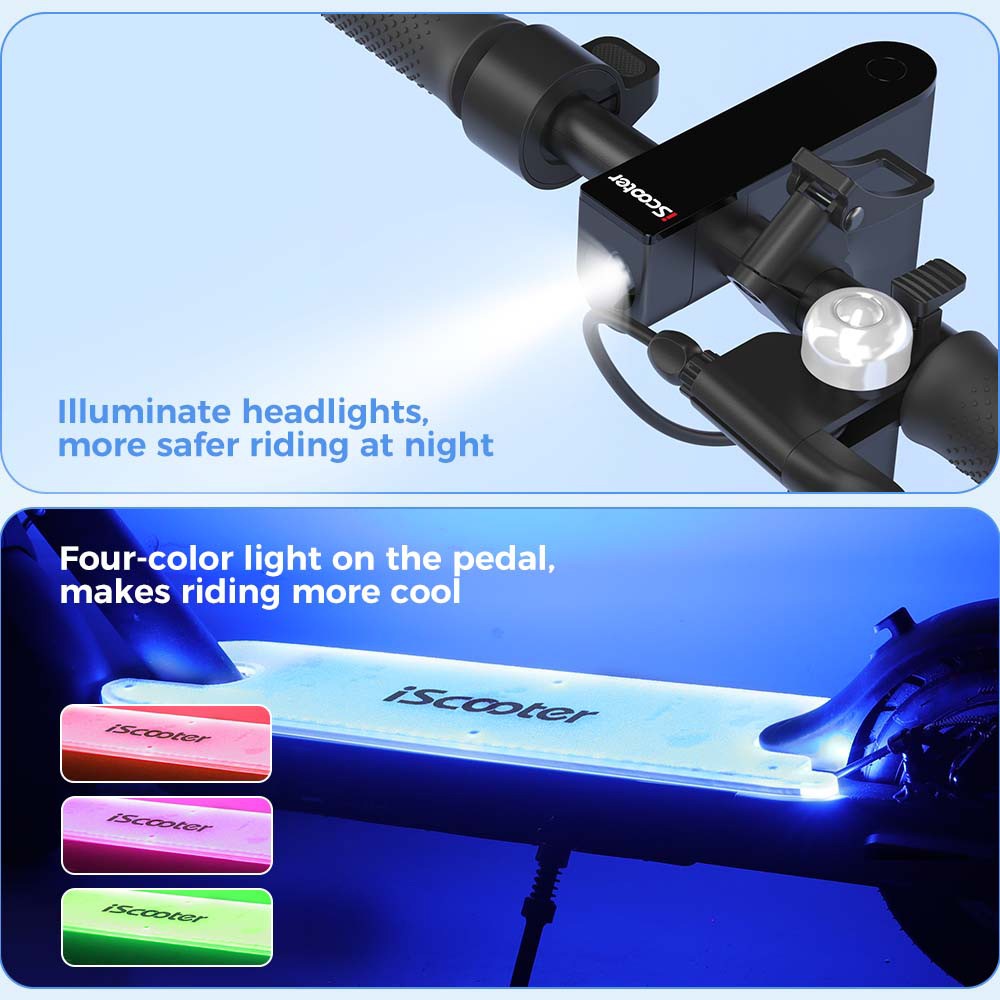 IScooter I8 Electric Folding Scooter For Commuting 8.5 Inch Tire 500W Motor 25km/h Max Speed 7.5Ah Battery For 25-30km Mileage - White -rockbros-shop iScooter i8 Electric Folding Scooter for Commuting White 518846 11