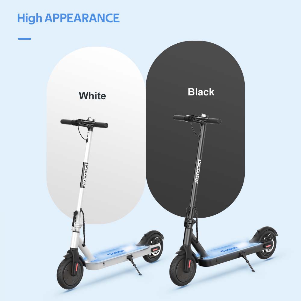 IScooter I8 Electric Folding Scooter For Commuting 8.5 Inch Tire 500W Motor 25km/h Max Speed 7.5Ah Battery For 25-30km Mileage - White -rockbros-shop iScooter i8 Electric Folding Scooter for Commuting White 518846 8
