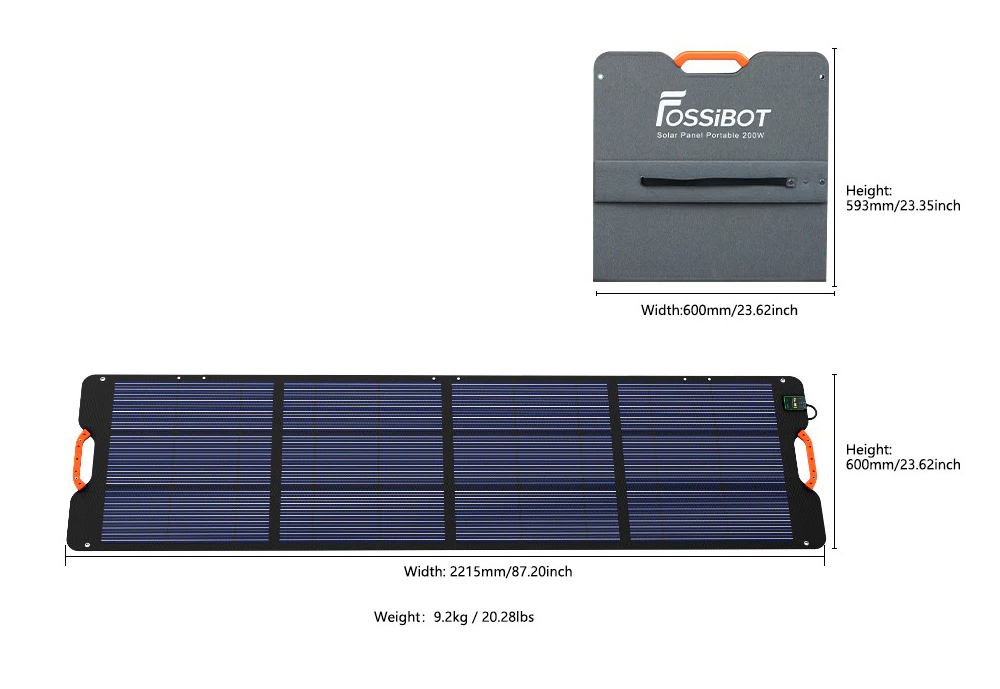 FOSSiBOT F2400 Portable Power Station Kit + 2 X FOSSiBOT SP200 18V 200W Foldable Solar Panel, 2048Wh LiFePO4 Battery 2400W Output Solar Generator, 3xAC RV Car USB Type-C QC3.0 PD DC5521 Pure Sine Wave Full Outlets, 1.5H Fast Charging, UPS, Outdoor -IMOU Sales 2e2b11a6 d716 4de3 b5cd 91c289ad234d