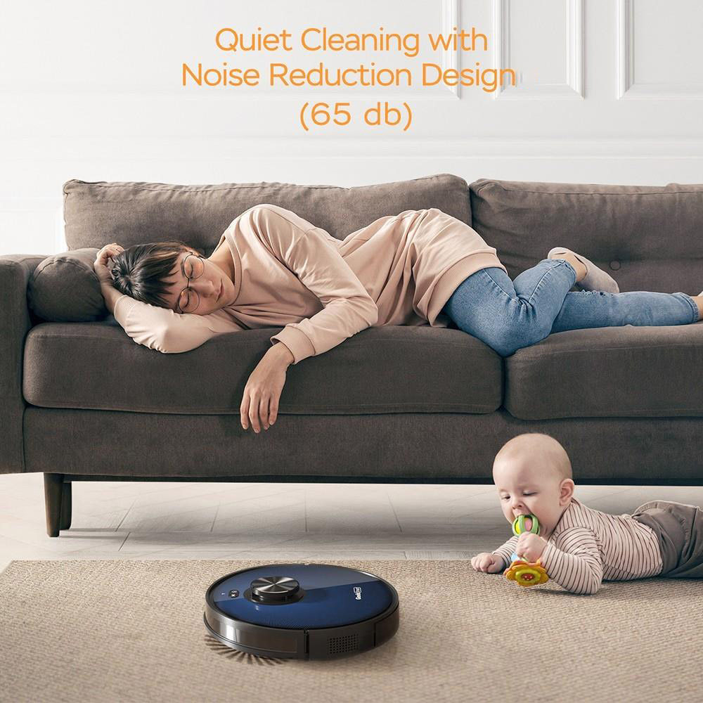 Geek Chef Smart L7 Robot Vacuum Cleaner, 2700Pa Suction, LDS Navigation, 680ml Dustbin, 2600mAh Battery, WiFi Connection, APP Control, 130min Runtime