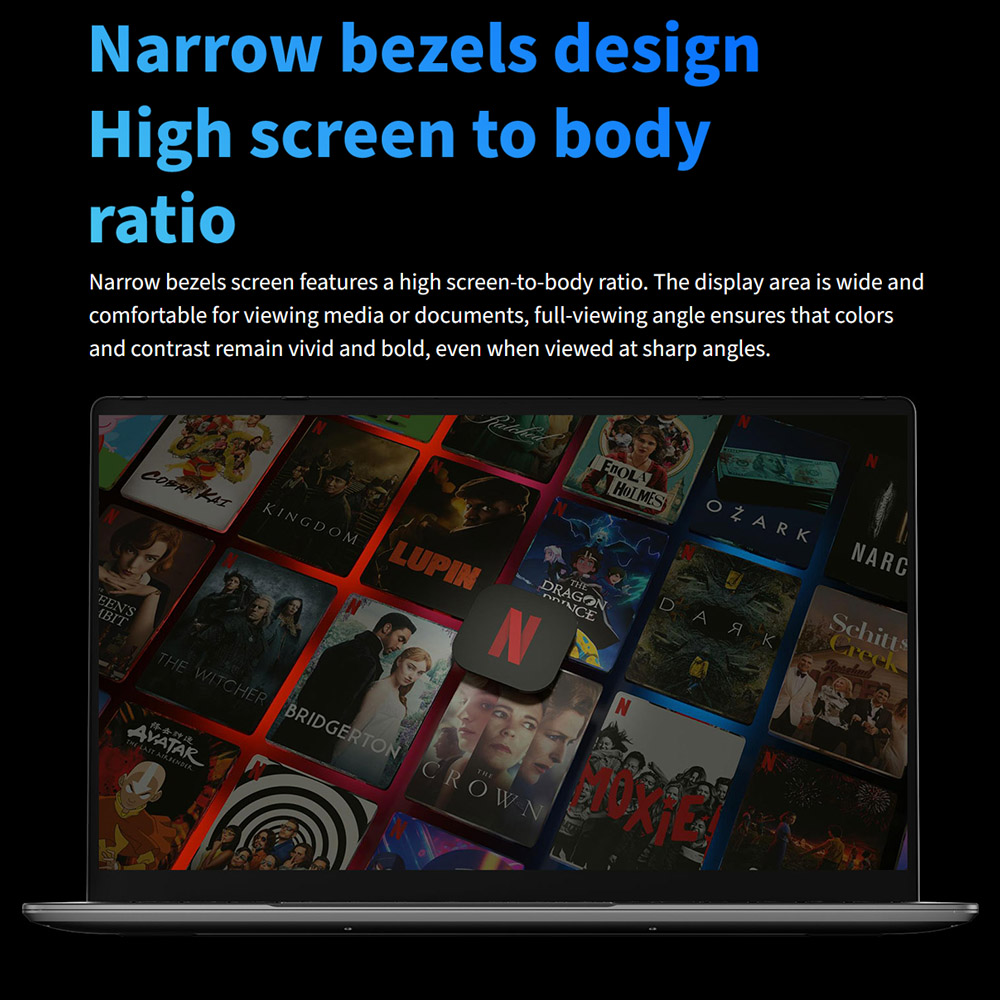 ALLDOCUBE GTBook 15 Laptop, 15.6 inch FHD IPS 1920x1080, Intel Celeron N5100 Quad Core 2.8GHz, 12GB DDR4 256GB SSD, 2.0MP Camera BT5.0 2.4/5GHz Dual WiFi, MicroSD 3.5mm Audio USB3.0 Mini HDMI Type-C, 10000mAh, Windows 11 OS Multi-Language - EU Plug