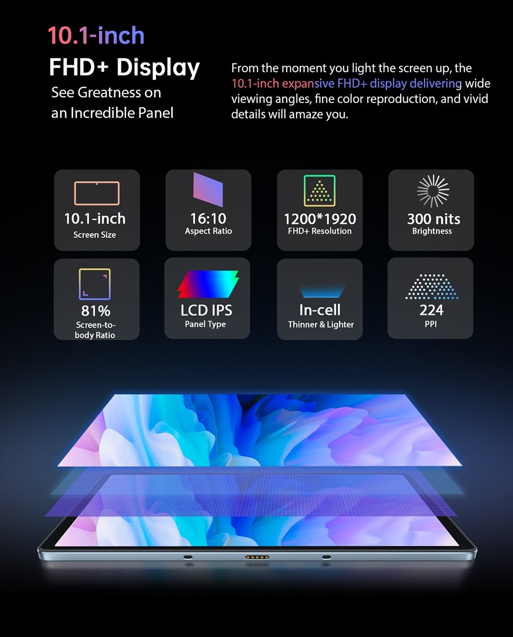 Blackview Tab 13 Tablet 6GB RAM 128GB ROM Silver