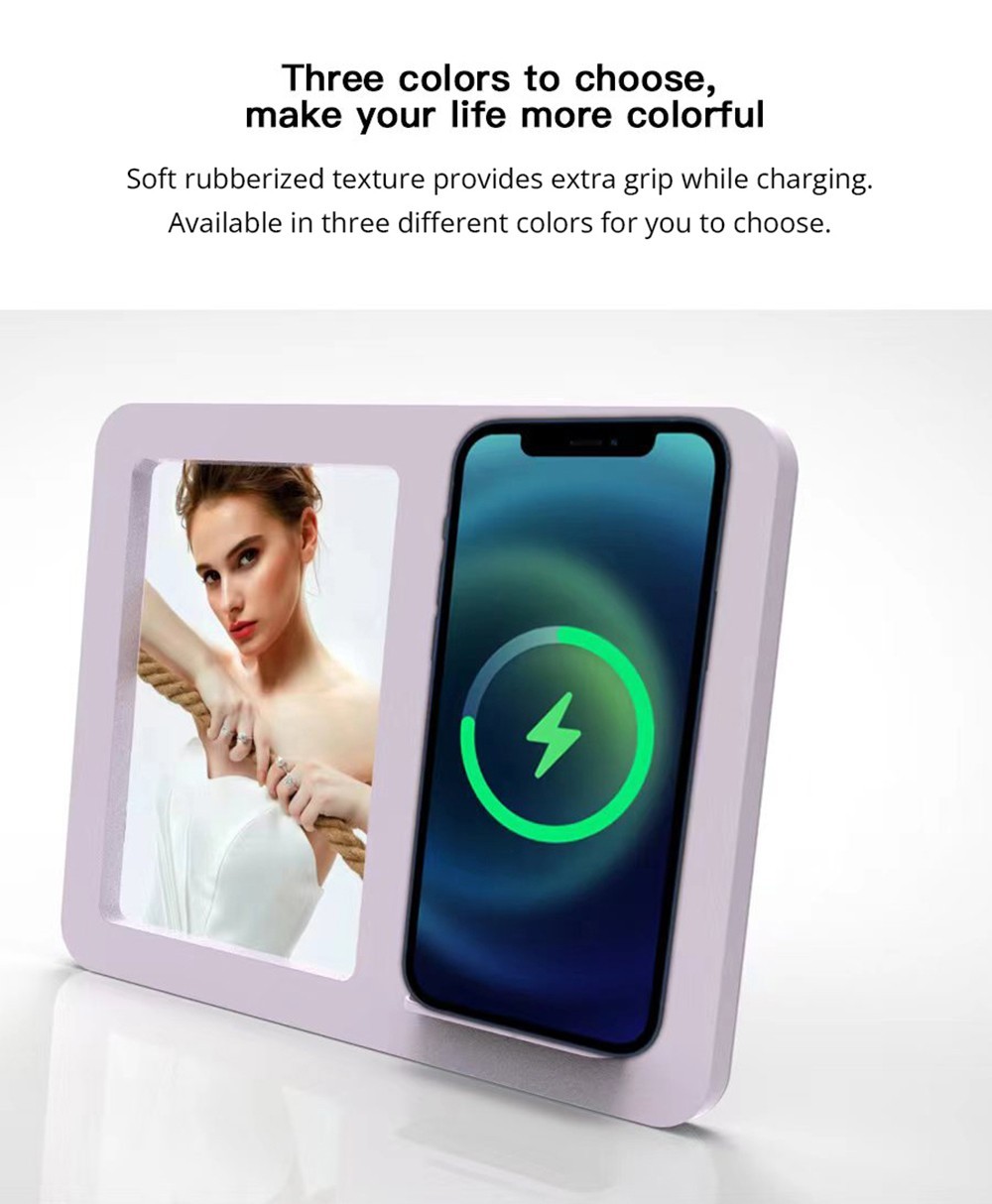 Brownhorse BHP100 Multifunctional Photo Frame, Mobile Phone Bracket, Wireless Charging - Purple 9 Brownhorse BHP100 Multifunctional Photo Frame, Mobile Phone Bracket, Wireless Charging - Purple -Deals Accessories Store Brownhorse BHP100 Multifunctional Photo Frame Purple 519048 3