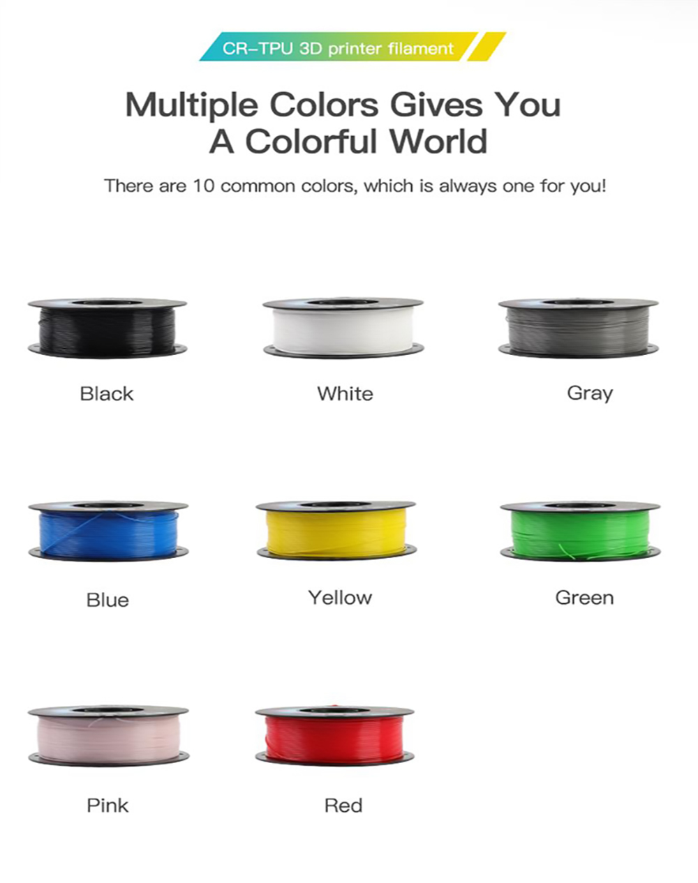 Creality CR 1.75mm TPU 3D Printing Filament 1KG White -BioloMix Shop Creality CR TPU 1 75mm 3D Printing Filament 519137 0