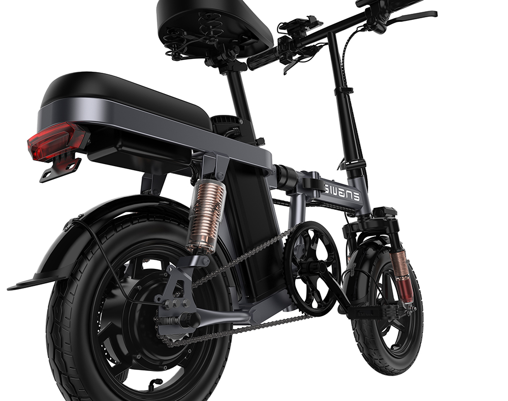 ENGWE T14 Folding Electric Bicycle 14 Inch Tire 350W Brushless Motor 48V 10Ah Battery 33Km/h Max Speed 80KM Range 100KG Load - Gray -rockbros-shop ENGWE T14 Folding Electric Bicycle 14 Inch Tire Grey 519018 6