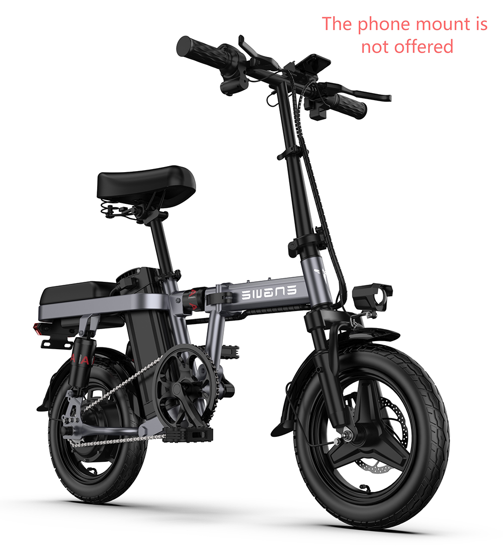 ENGWE T14 Folding Electric Bicycle 14 Inch Tire 350W Brushless Motor 48V 10Ah Battery 33Km/h Max Speed 80KM Range 100KG Load - Gray -rockbros-shop ENGWE T14 Folding Electric Bicycle 14 Inch Tire Grey 519018 8